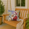 Cockapoo with Santa Claus Throw Pillow Decorative Indoor Outdoor Accent Cushion for Couch, Bed or Patio, 18Hx18W