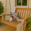 Golden Retriever with Santa Claus Throw Pillow Decorative Indoor Outdoor Accent Cushion for Couch, Bed or Patio, 14Hx14W