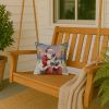 Boston Terrier with Santa Claus Throw Pillow Decorative Indoor Outdoor Accent Cushion for Couch, Bed or Patio, 14Hx14W