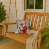 German Shorthaired Pointer with Santa Claus Throw Pillow Decorative Indoor Outdoor Accent Cushion for Couch, Bed or Patio, 14Hx14W