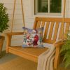 Italian Greyhound with Santa Claus Throw Pillow Decorative Indoor Outdoor Accent Cushion for Couch, Bed or Patio, 14Hx14W