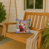 Goldendoodle with Santa Claus Throw Pillow Decorative Indoor Outdoor Accent Cushion for Couch, Bed or Patio, 14Hx14W