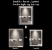 Triple Color Temperature/LED/RGB Smart Touch Control Bathroom Mirror with Tempered Glass, Adjustable Light, Fog & Shatterproof, Memory Function