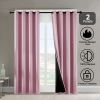 Grommets Thermal Insulated with Coated Lining 52 in. W x 63 in. L Indoor Blackout Curtains (Set of 2)