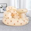 "Developmental Baby Seat – BPA-Free Plastic with Washable Pad – White"