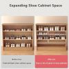 "European Style Shoe Rack - Heavy-Duty Adjustable Shelves + Storage Basket"