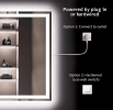 Triple Color Temperature/LED/RGB Smart Touch Control Bathroom Mirror with Tempered Glass, Adjustable Light, Fog & Shatterproof, Memory Function